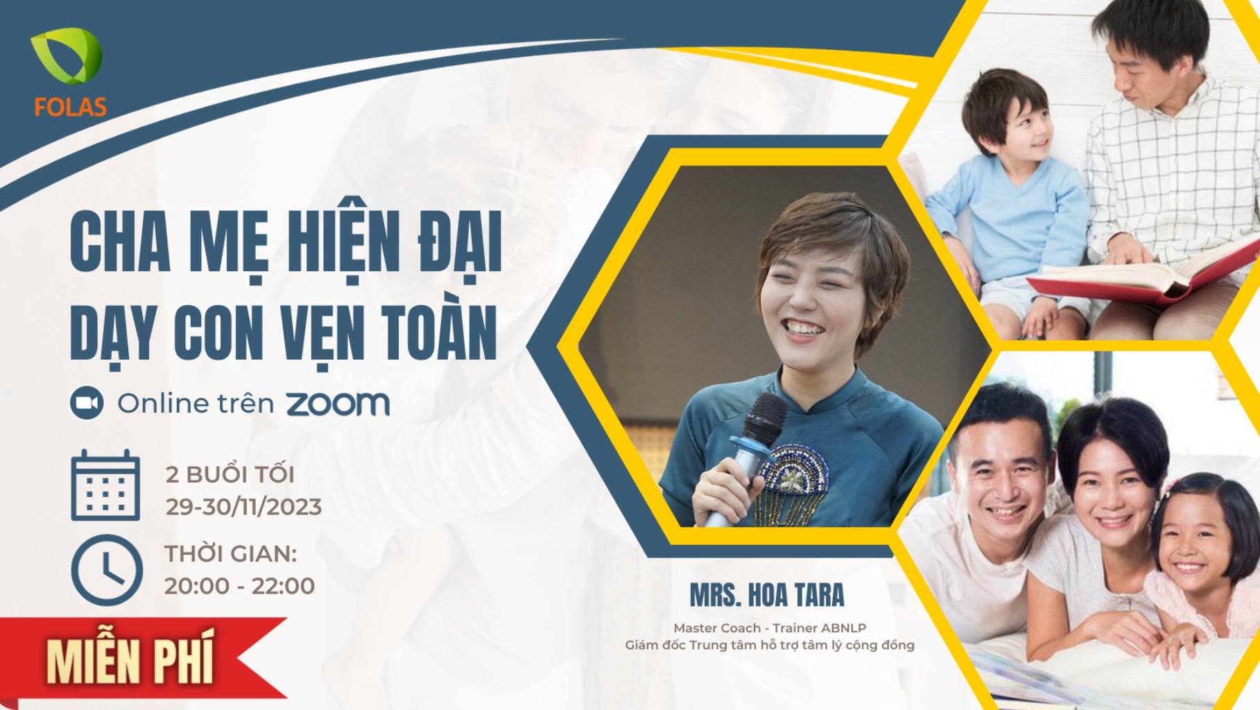 Cha Mẹ Hiện Đại - Dạy Con Vẹn Toàn (ONLINE QUA ZOOM)